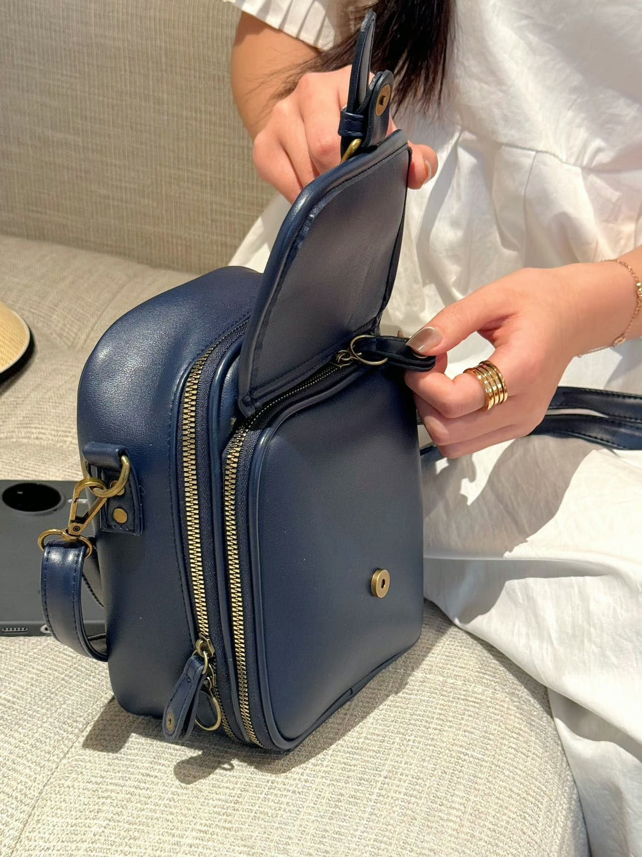 Multifunctionele Lederen tas