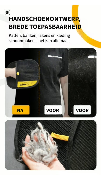 Elektrostatische Harenverwijder Handschoen