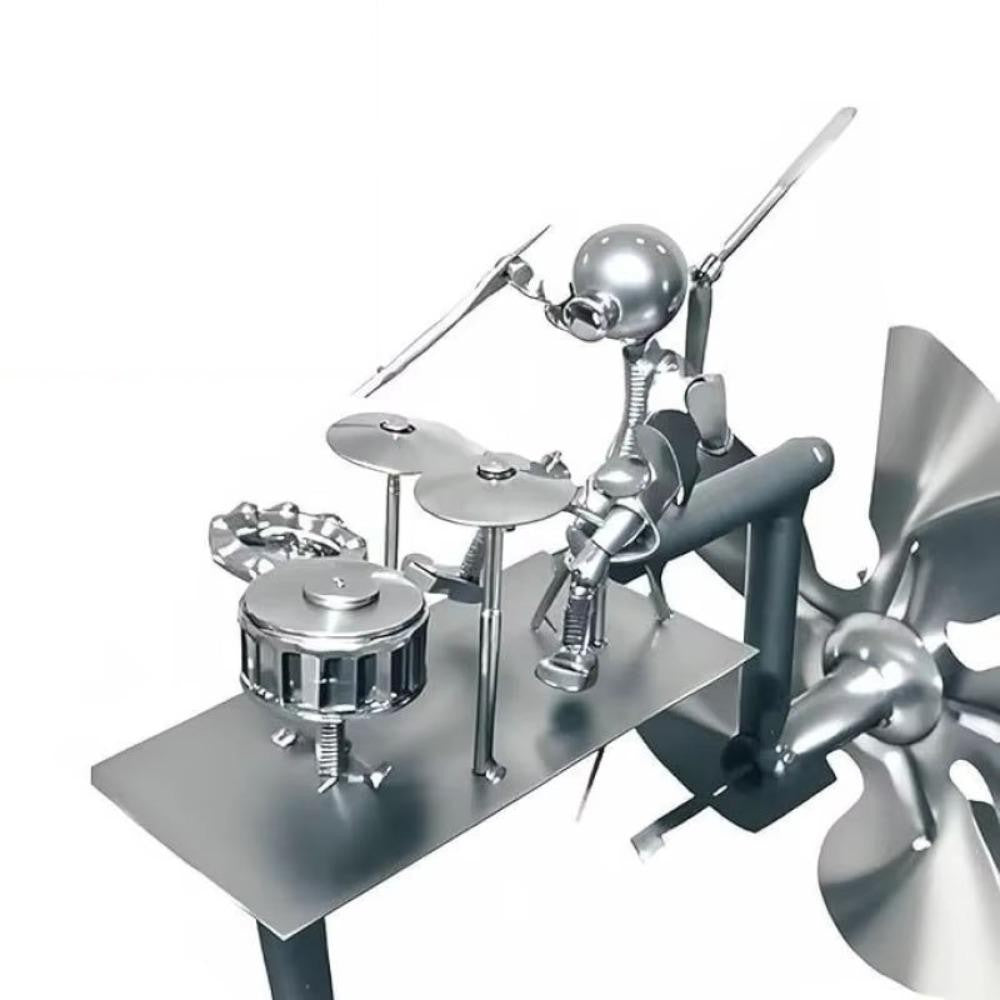 Handgemaakte Metalen Drummer Windmolen