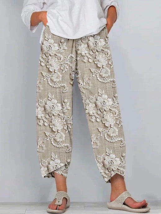 Comfortabele Geborduurde Broek