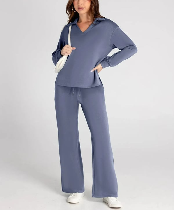 Casual Dames Sweatsuit – 2-Delige Set met Lange Mouwen
