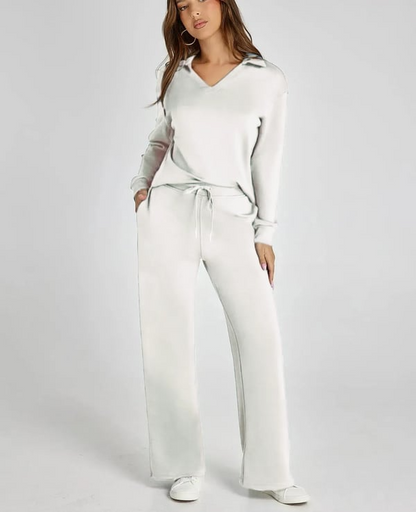 Casual Dames Sweatsuit – 2-Delige Set met Lange Mouwen