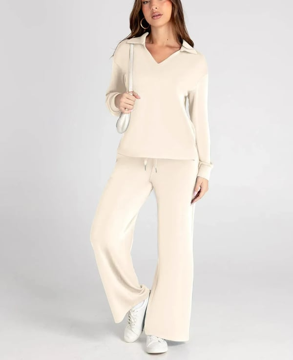 Casual Dames Sweatsuit – 2-Delige Set met Lange Mouwen